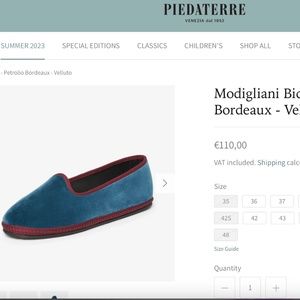 Piedaterre Italian slip on Modigliani Bicolore flat shoe